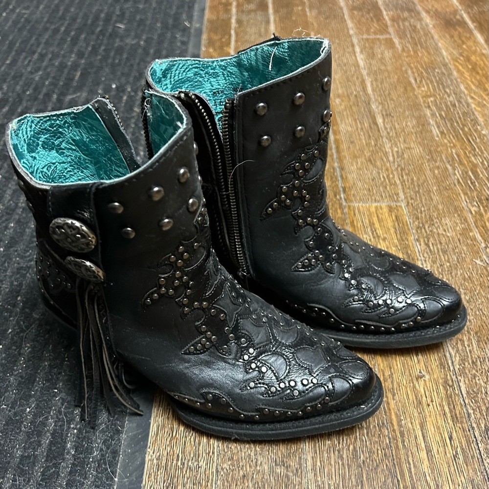 Corral Black Ankle Boots